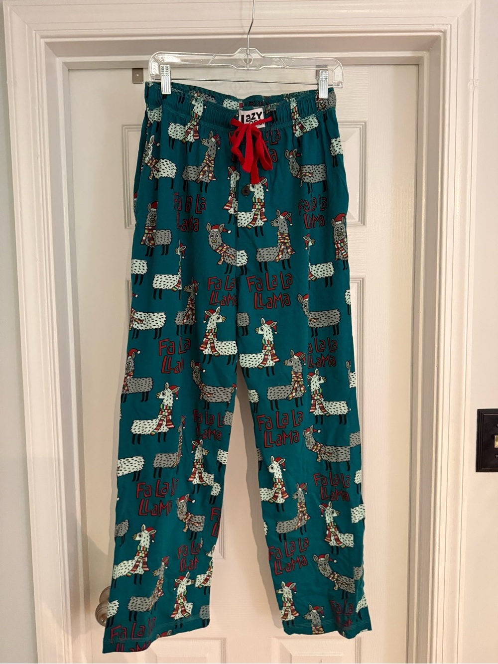 Men’s Lazy One Teal 'Fa La La Llama' Holiday Pajama Pants